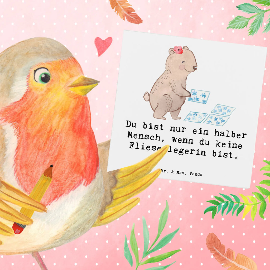 Deluxe Karte Fliesenlegerin Herz Geburtstagskarte, Glückwunschkarte, Karte, Einladungskarte, Hochwertige Grußkarte, Klappkarte, Hochwertige Klappkarte, Hochzeitskarte, Grußkarte, Beruf, Ausbildung, Jubiläum, Abschied, Rente, Kollege, Kollegin, Geschenk, Schenken, Arbeitskollege, Mitarbeiter, Firma, Danke, Dankeschön, Gesellenprüfung, Fliesenfachhandel, Handwerk, Fliesenlegermeisterin, Fliesenlegerbetrieb, Fliesenlegerin