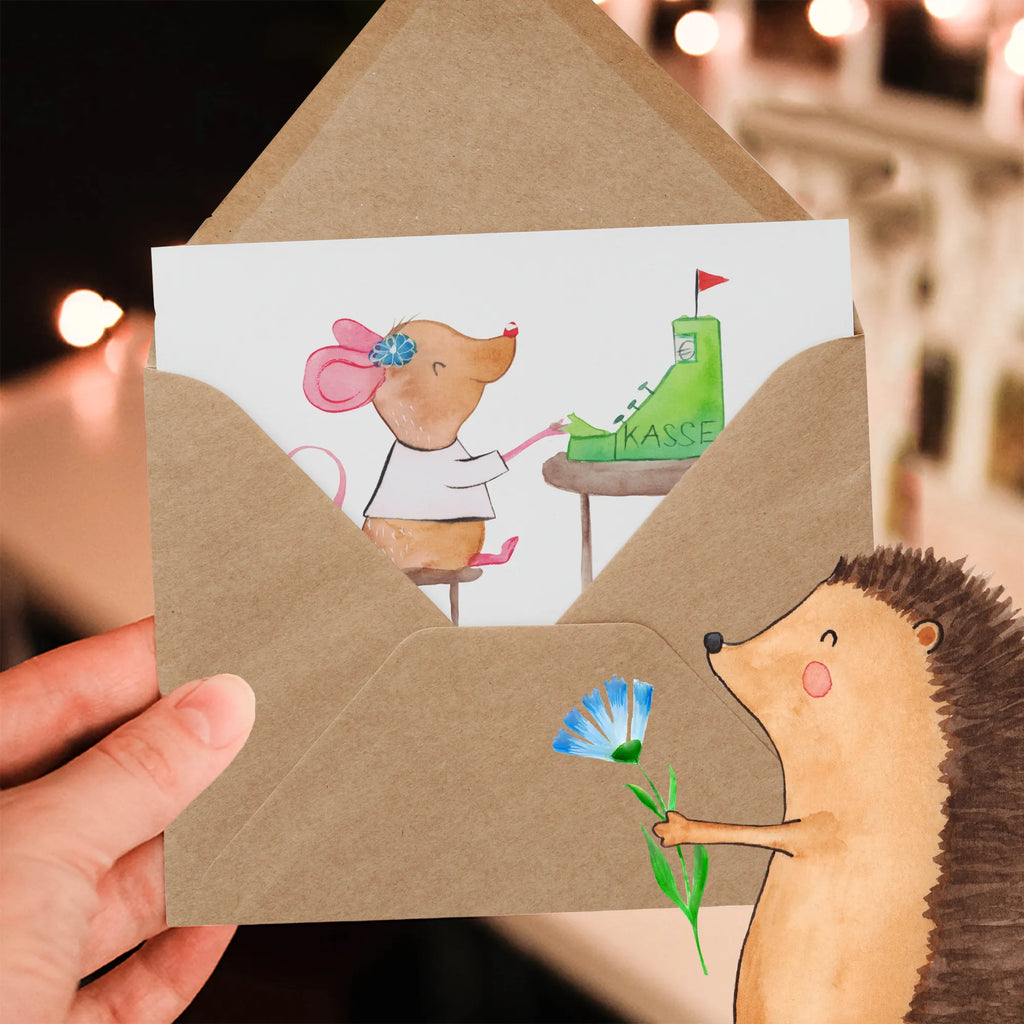 Deluxe Karte Kassiererin Herz Hochwertige Grußkarte, Hochwertige Klappkarte, Karte, Grußkarte, Geburtstagskarte, Glückwunschkarte, Hochzeitskarte, Klappkarte, Einladungskarte, Beruf, Ausbildung, Jubiläum, Abschied, Rente, Kollege, Kollegin, Geschenk, Schenken, Arbeitskollege, Mitarbeiter, Firma, Danke, Dankeschön, Mitarbeiterin Kasse, Kassiererin, Kassenwartin