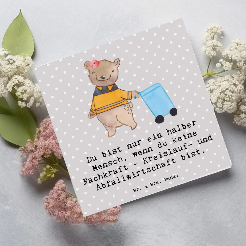 Deluxe Karte Fachkraft - Kreislauf- und Abfallwirtschaft Herz Hochzeitskarte, Hochwertige Grußkarte, Karte, Glückwunschkarte, Hochwertige Klappkarte, Grußkarte, Klappkarte, Einladungskarte, Geburtstagskarte, Beruf, Ausbildung, Jubiläum, Abschied, Rente, Kollege, Kollegin, Geschenk, Schenken, Arbeitskollege, Mitarbeiter, Firma, Danke, Dankeschön, Müllfahrer, Müllentsorger, Müllwerker, Fachkraft Kreislauf- und Abfallwirtschaft, Müllmann, Kehrichtmann