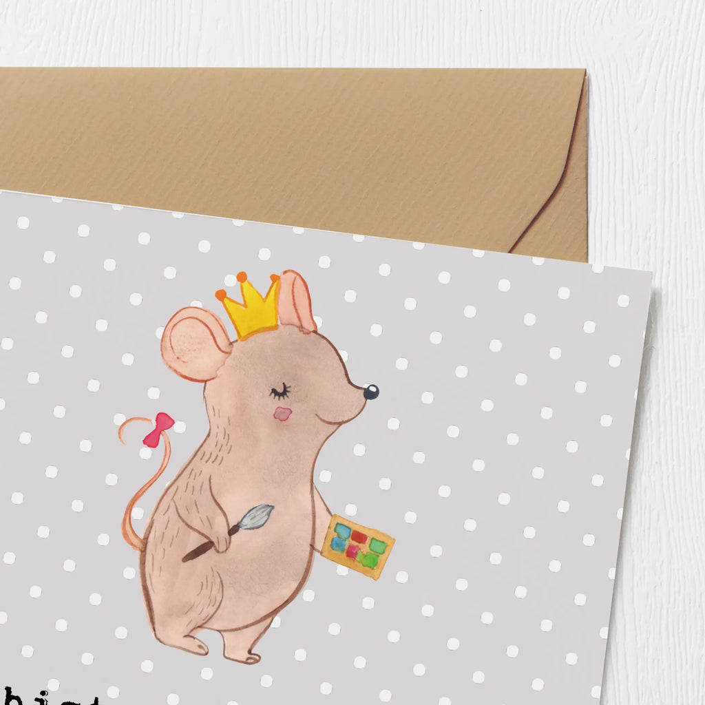 Deluxe Karte Maskenbildnerin Herz Klappkarte, Einladungskarte, Hochzeitskarte, Geburtstagskarte, Glückwunschkarte, Hochwertige Grußkarte, Hochwertige Klappkarte, Grußkarte, Karte, Beruf, Ausbildung, Jubiläum, Abschied, Rente, Kollege, Kollegin, Geschenk, Schenken, Arbeitskollege, Mitarbeiter, Firma, Danke, Dankeschön, Maskenbildnerin, Beauty Salon, Visagistin, Eröffnung, Make Up Artist, Kosmetikerin, Kosmetikstudio