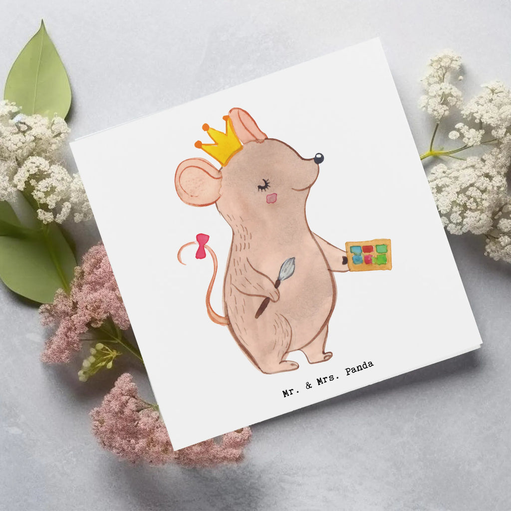 Deluxe Karte Maskenbildnerin Herz Klappkarte, Einladungskarte, Hochzeitskarte, Geburtstagskarte, Glückwunschkarte, Hochwertige Grußkarte, Hochwertige Klappkarte, Grußkarte, Karte, Beruf, Ausbildung, Jubiläum, Abschied, Rente, Kollege, Kollegin, Geschenk, Schenken, Arbeitskollege, Mitarbeiter, Firma, Danke, Dankeschön, Maskenbildnerin, Beauty Salon, Visagistin, Eröffnung, Make Up Artist, Kosmetikerin, Kosmetikstudio