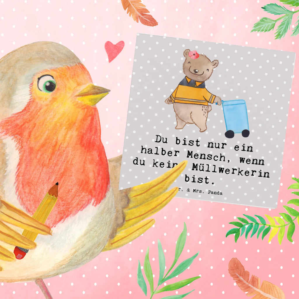 Deluxe Karte Müllwerkerin Herz Geburtstagskarte, Glückwunschkarte, Hochzeitskarte, Hochwertige Grußkarte, Hochwertige Klappkarte, Karte, Einladungskarte, Grußkarte, Klappkarte, Beruf, Ausbildung, Jubiläum, Abschied, Rente, Kollege, Kollegin, Geschenk, Schenken, Arbeitskollege, Mitarbeiter, Firma, Danke, Dankeschön, Müllentsorgerin, Kehrichtfrau, Müllfahreriin, Müllwerkerin, Müllfrau, Fachkraft Kreislauf- und Abfallwirtschaft