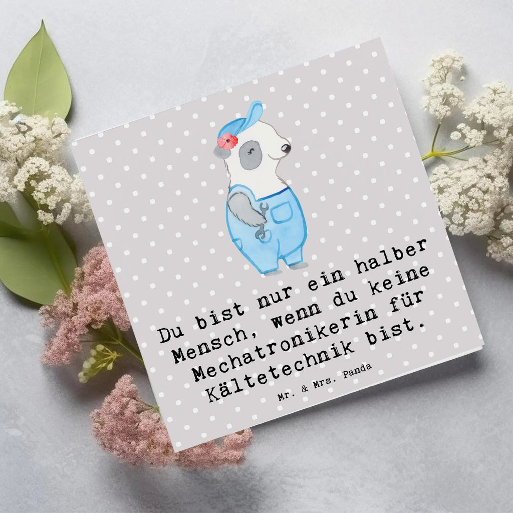 Deluxe Karte Mechatronikerin für Kältetechnik Herz Grußkarte, Glückwunschkarte, Geburtstagskarte, Karte, Klappkarte, Hochzeitskarte, Einladungskarte, Hochwertige Klappkarte, Hochwertige Grußkarte, Beruf, Ausbildung, Jubiläum, Abschied, Rente, Kollege, Kollegin, Geschenk, Schenken, Arbeitskollege, Mitarbeiter, Firma, Danke, Dankeschön, Mechatronikerin für Kältetechnik, Gesellenprüfung