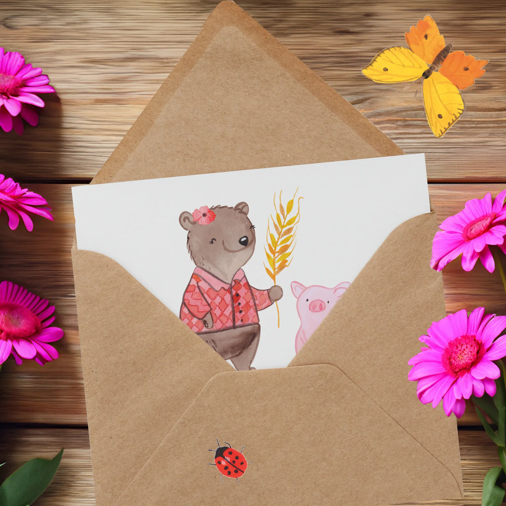 Deluxe Card female farmer Heart Hochwertige Grußkarte, Hochzeitskarte, Geburtstagskarte, Karte, Glückwunschkarte, Grußkarte, Hochwertige Klappkarte, Klappkarte, Einladungskarte, Beruf, Ausbildung, Jubiläum, Abschied, Rente, Kollege, Kollegin, Geschenk, Schenken, Arbeitskollege, Mitarbeiter, Firma, Danke, Dankeschön, Bauernhof, Farmerin, Agronomin, Bäuerin, Tierwirtin, Landwirtin