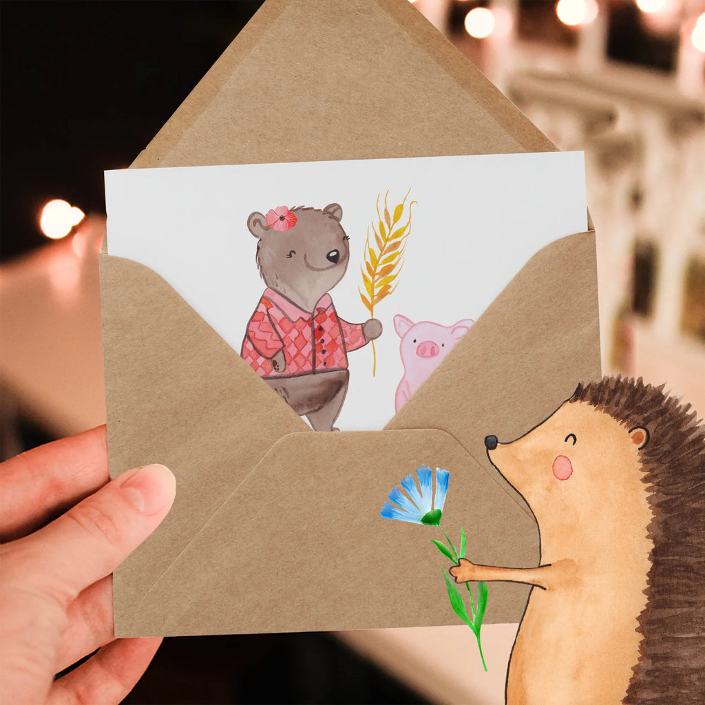 Deluxe Card female farmer Heart Hochwertige Grußkarte, Hochzeitskarte, Geburtstagskarte, Karte, Glückwunschkarte, Grußkarte, Hochwertige Klappkarte, Klappkarte, Einladungskarte, Beruf, Ausbildung, Jubiläum, Abschied, Rente, Kollege, Kollegin, Geschenk, Schenken, Arbeitskollege, Mitarbeiter, Firma, Danke, Dankeschön, Bauernhof, Farmerin, Agronomin, Bäuerin, Tierwirtin, Landwirtin