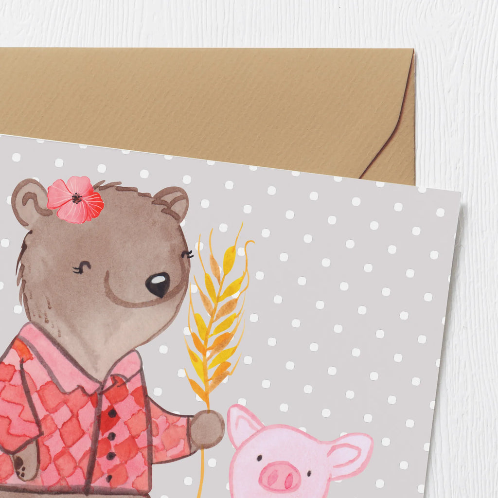 Deluxe Card female farmer Heart Hochwertige Grußkarte, Hochzeitskarte, Geburtstagskarte, Karte, Glückwunschkarte, Grußkarte, Hochwertige Klappkarte, Klappkarte, Einladungskarte, Beruf, Ausbildung, Jubiläum, Abschied, Rente, Kollege, Kollegin, Geschenk, Schenken, Arbeitskollege, Mitarbeiter, Firma, Danke, Dankeschön, Bauernhof, Farmerin, Agronomin, Bäuerin, Tierwirtin, Landwirtin