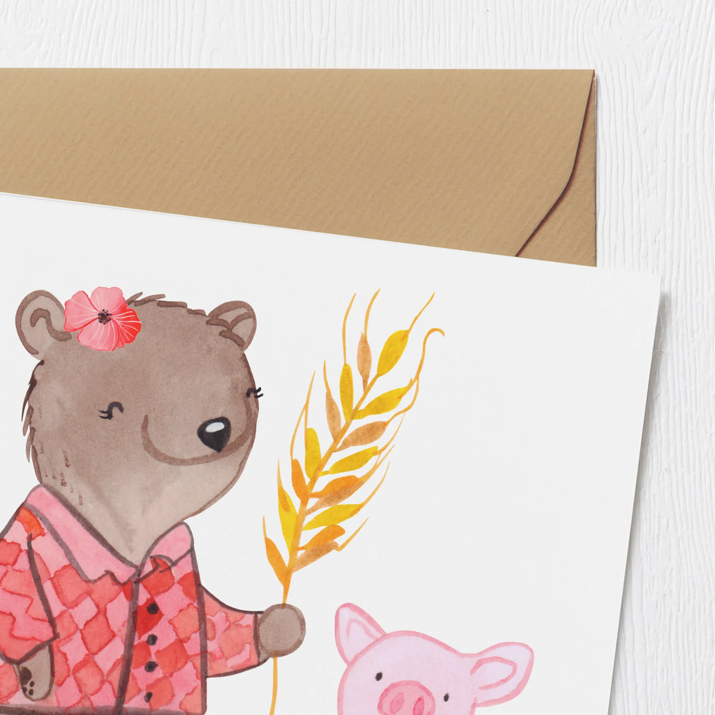 Deluxe Card female farmer Heart Hochwertige Grußkarte, Hochzeitskarte, Geburtstagskarte, Karte, Glückwunschkarte, Grußkarte, Hochwertige Klappkarte, Klappkarte, Einladungskarte, Beruf, Ausbildung, Jubiläum, Abschied, Rente, Kollege, Kollegin, Geschenk, Schenken, Arbeitskollege, Mitarbeiter, Firma, Danke, Dankeschön, Bauernhof, Farmerin, Agronomin, Bäuerin, Tierwirtin, Landwirtin