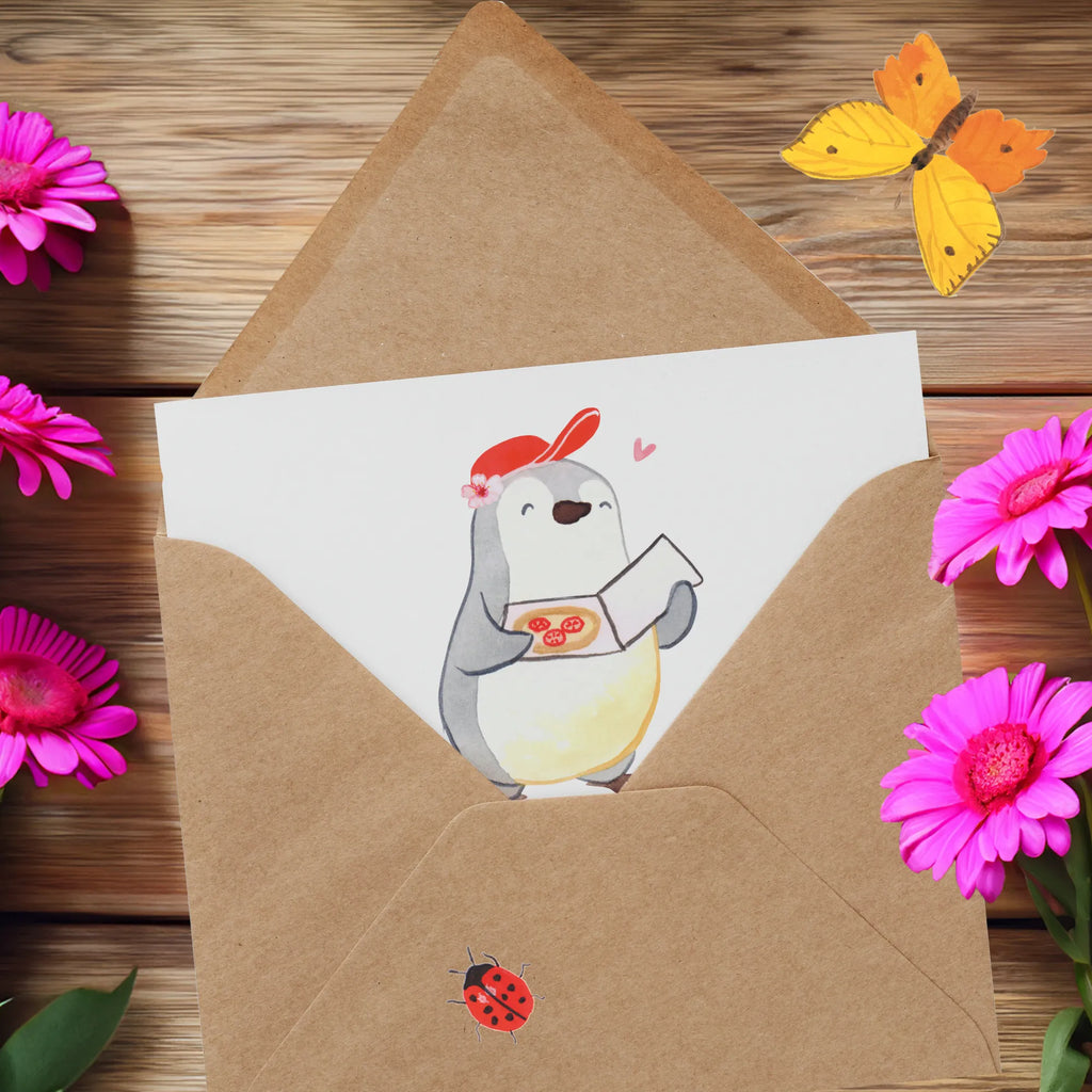 Deluxe Card Pizza maker Heart Einladungskarte, Klappkarte, Hochwertige Grußkarte, Glückwunschkarte, Karte, Hochwertige Klappkarte, Geburtstagskarte, Grußkarte, Hochzeitskarte, Beruf, Ausbildung, Jubiläum, Abschied, Rente, Kollege, Kollegin, Geschenk, Schenken, Arbeitskollege, Mitarbeiter, Firma, Danke, Dankeschön, Pizzabäckerin, Lieferbringdienst, Pizzabotin, Pizzabringdienst, Lieferdienstmitarbeiterin