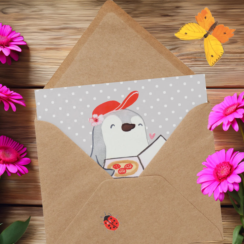 Deluxe Card Pizza maker Heart Einladungskarte, Klappkarte, Hochwertige Grußkarte, Glückwunschkarte, Karte, Hochwertige Klappkarte, Geburtstagskarte, Grußkarte, Hochzeitskarte, Beruf, Ausbildung, Jubiläum, Abschied, Rente, Kollege, Kollegin, Geschenk, Schenken, Arbeitskollege, Mitarbeiter, Firma, Danke, Dankeschön, Pizzabäckerin, Lieferbringdienst, Pizzabotin, Pizzabringdienst, Lieferdienstmitarbeiterin