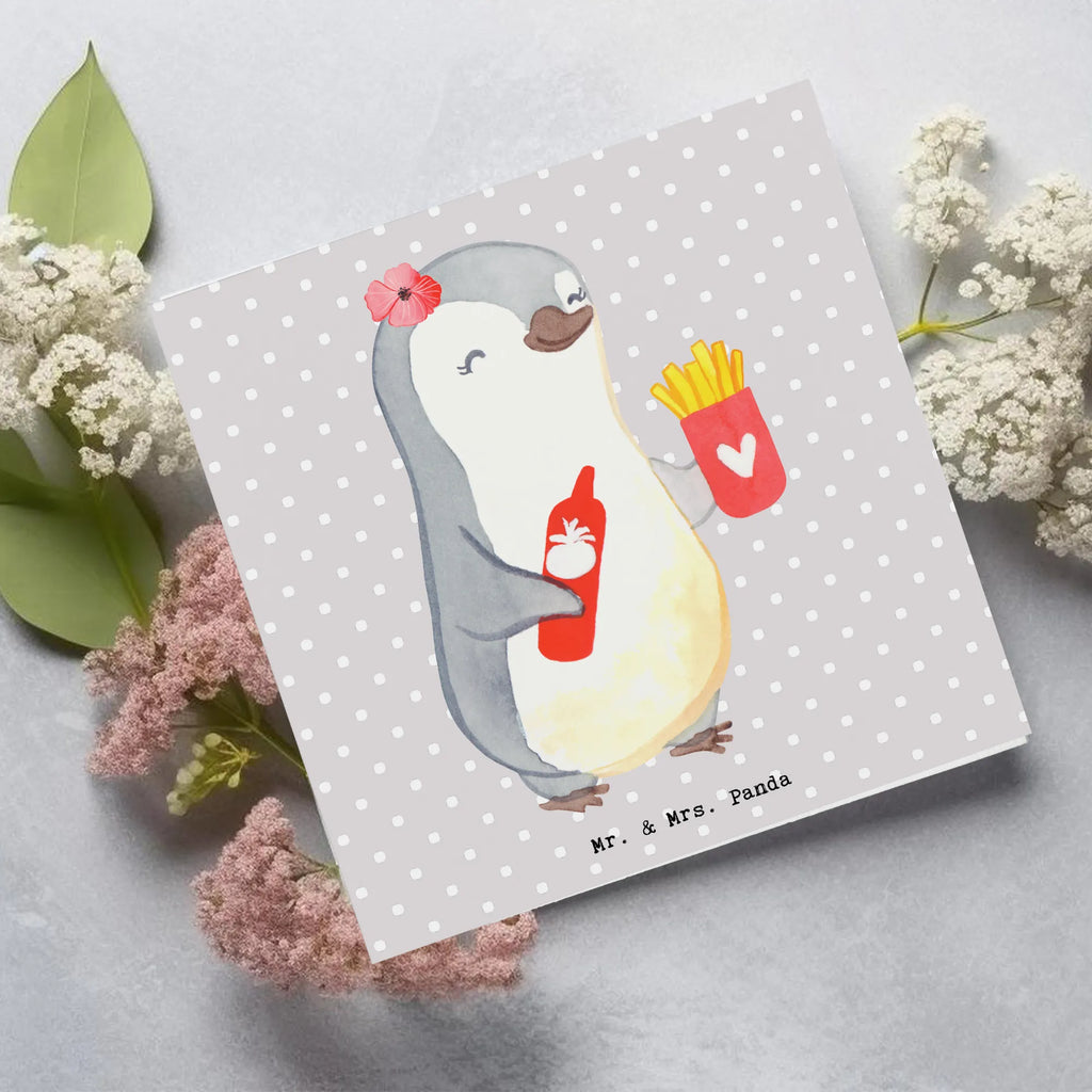 Deluxe Karte Imbissverkäuferin Herz Geburtstagskarte, Hochzeitskarte, Grußkarte, Hochwertige Klappkarte, Hochwertige Grußkarte, Einladungskarte, Karte, Glückwunschkarte, Klappkarte, Beruf, Ausbildung, Jubiläum, Abschied, Rente, Kollege, Kollegin, Geschenk, Schenken, Arbeitskollege, Mitarbeiter, Firma, Danke, Dankeschön, Pommesverkäuferin, Imibissverkäuferin, Imbissbesitzerin