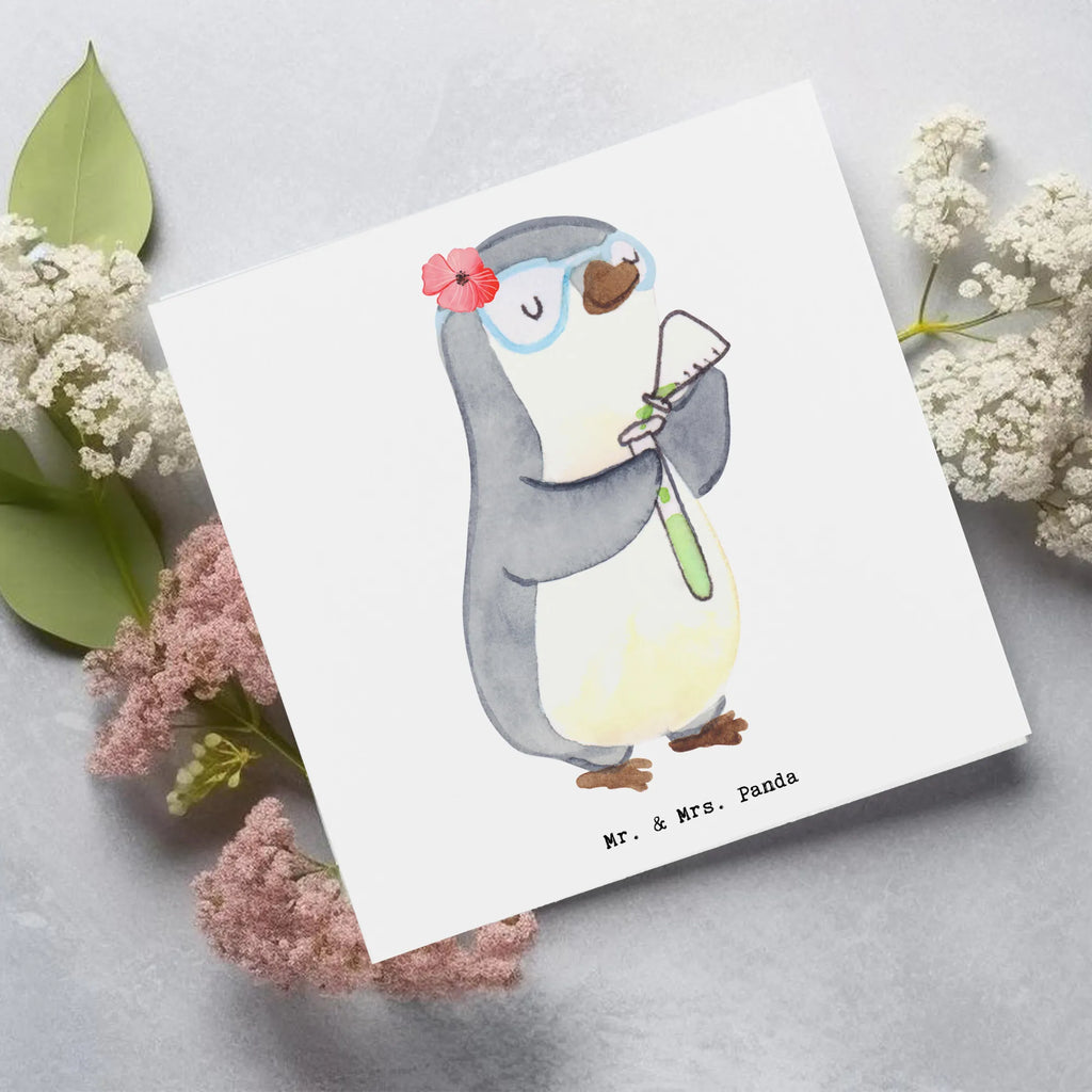 Deluxe Card Chemist Heart Glückwunschkarte, Hochwertige Klappkarte, Hochwertige Grußkarte, Einladungskarte, Karte, Grußkarte, Geburtstagskarte, Hochzeitskarte, Klappkarte, Beruf, Ausbildung, Jubiläum, Abschied, Rente, Kollege, Kollegin, Geschenk, Schenken, Arbeitskollege, Mitarbeiter, Firma, Danke, Dankeschön, Naturwissenschaftlerin, Forschung, Labor, Chemikerin, Wissenschaftlerin, Studium, Chemielaborantin