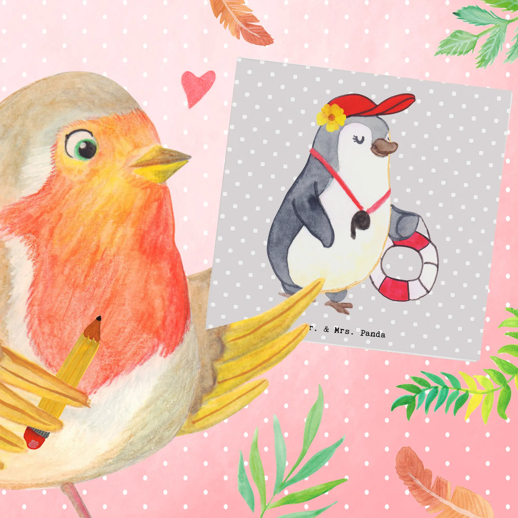 Deluxe Card Lifeguard heart Karte, Glückwunschkarte, Geburtstagskarte, Hochzeitskarte, Grußkarte, Klappkarte, Hochwertige Grußkarte, Hochwertige Klappkarte, Einladungskarte, Beruf, Ausbildung, Jubiläum, Abschied, Rente, Kollege, Kollegin, Geschenk, Schenken, Arbeitskollege, Mitarbeiter, Firma, Danke, Dankeschön, Badeanstalt, Schwimmschule, Freibad, Bademeisterin, Rettungsschwimmerin, Schwimmverein, Schwimmbad, Schwimmmeisterin