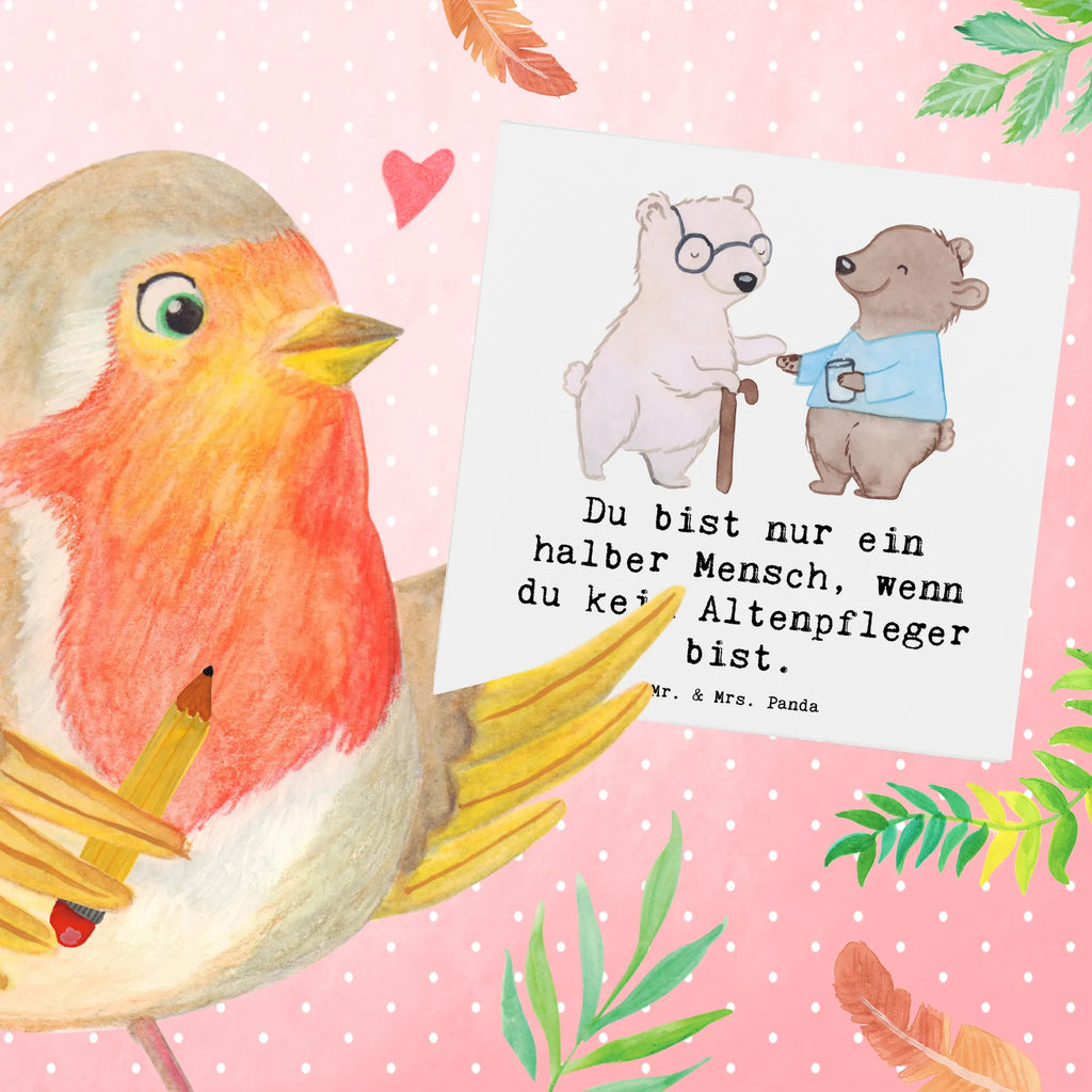 Deluxe Card Elderly Caregiver heart Klappkarte, Hochwertige Klappkarte, Einladungskarte, Geburtstagskarte, Grußkarte, Hochzeitskarte, Hochwertige Grußkarte, Karte, Glückwunschkarte, Beruf, Ausbildung, Jubiläum, Abschied, Rente, Kollege, Kollegin, Geschenk, Schenken, Arbeitskollege, Mitarbeiter, Firma, Danke, Dankeschön, Altenpfleger, Altenheim Eröffnung, Pfleger