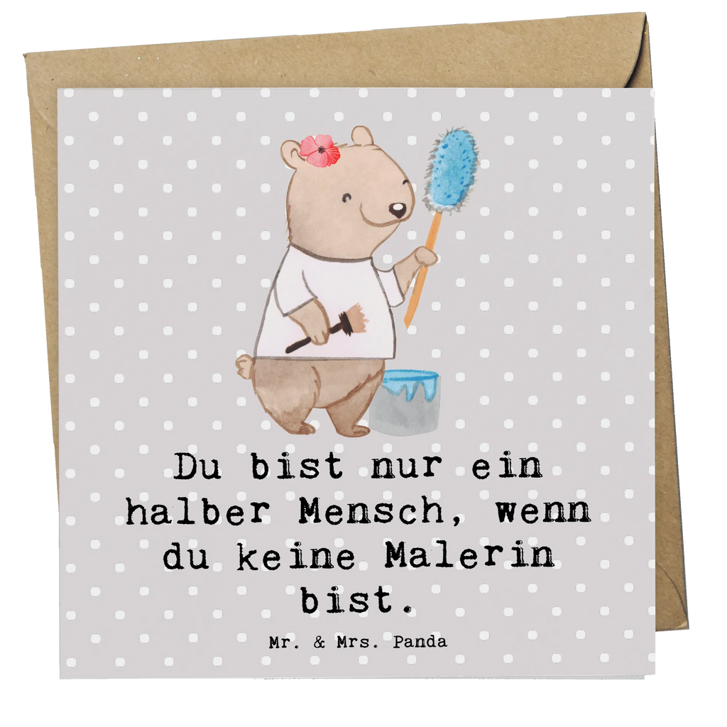 Deluxe Karte Malerin Herz Grußkarte, Karte, Hochzeitskarte, Glückwunschkarte, Klappkarte, Hochwertige Klappkarte, Hochwertige Grußkarte, Geburtstagskarte, Einladungskarte, Beruf, Ausbildung, Jubiläum, Abschied, Rente, Kollege, Kollegin, Geschenk, Schenken, Arbeitskollege, Mitarbeiter, Firma, Danke, Dankeschön, Maler, Gesellenprüfung, Meisterprüfung, Malermeisterin, Malerbetrieb