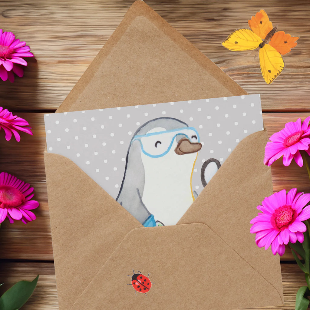 Deluxe Card biologist Heart Klappkarte, Karte, Geburtstagskarte, Hochwertige Klappkarte, Hochzeitskarte, Glückwunschkarte, Hochwertige Grußkarte, Einladungskarte, Grußkarte, Beruf, Ausbildung, Jubiläum, Abschied, Rente, Kollege, Kollegin, Geschenk, Schenken, Arbeitskollege, Mitarbeiter, Firma, Danke, Dankeschön, Biologe, Studium, Labor, Master, Naturwissenschaftler, Bachelor, Biologie