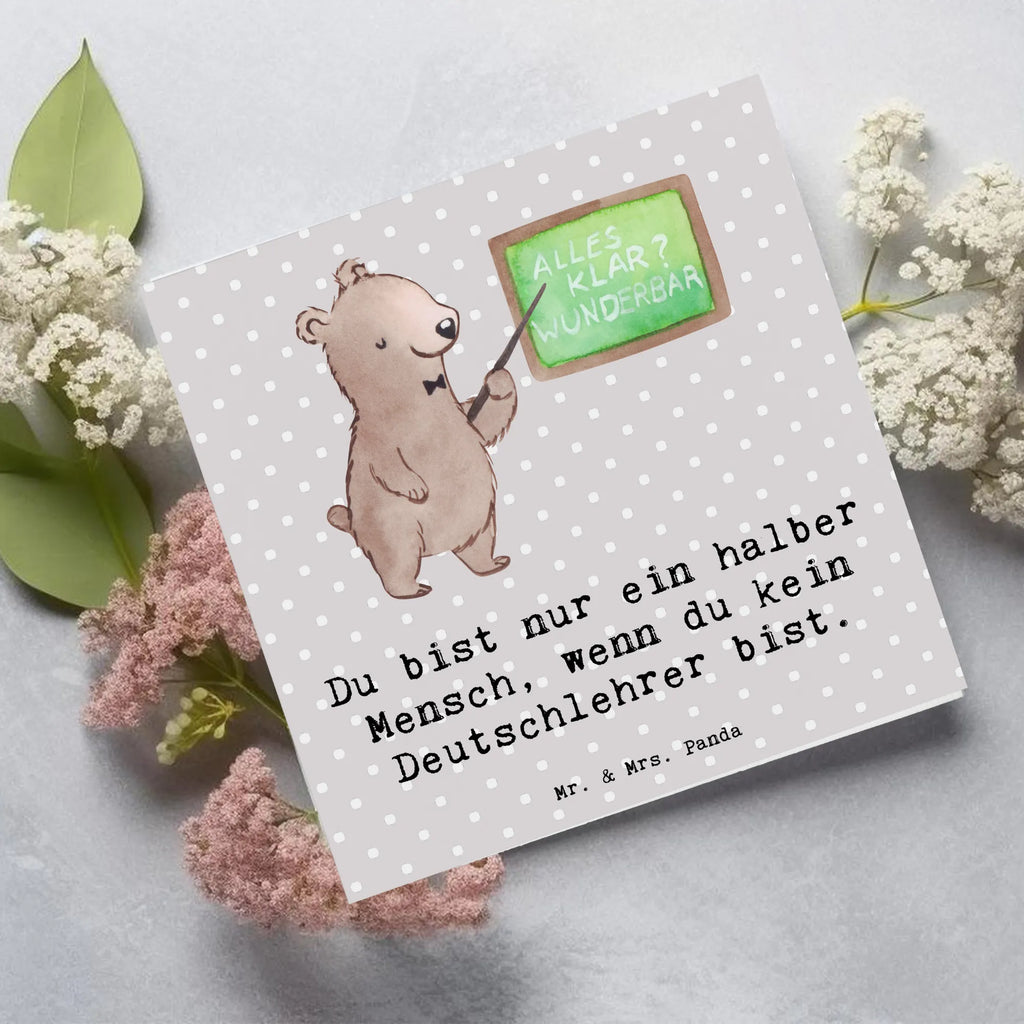 Deluxe Card German teacher Heart Klappkarte, Hochzeitskarte, Hochwertige Grußkarte, Karte, Hochwertige Klappkarte, Einladungskarte, Glückwunschkarte, Grußkarte, Geburtstagskarte, Beruf, Ausbildung, Jubiläum, Abschied, Rente, Kollege, Kollegin, Geschenk, Schenken, Arbeitskollege, Mitarbeiter, Firma, Danke, Dankeschön, Schule, Deutschunterricht, Deutschlehrer, Grundschule