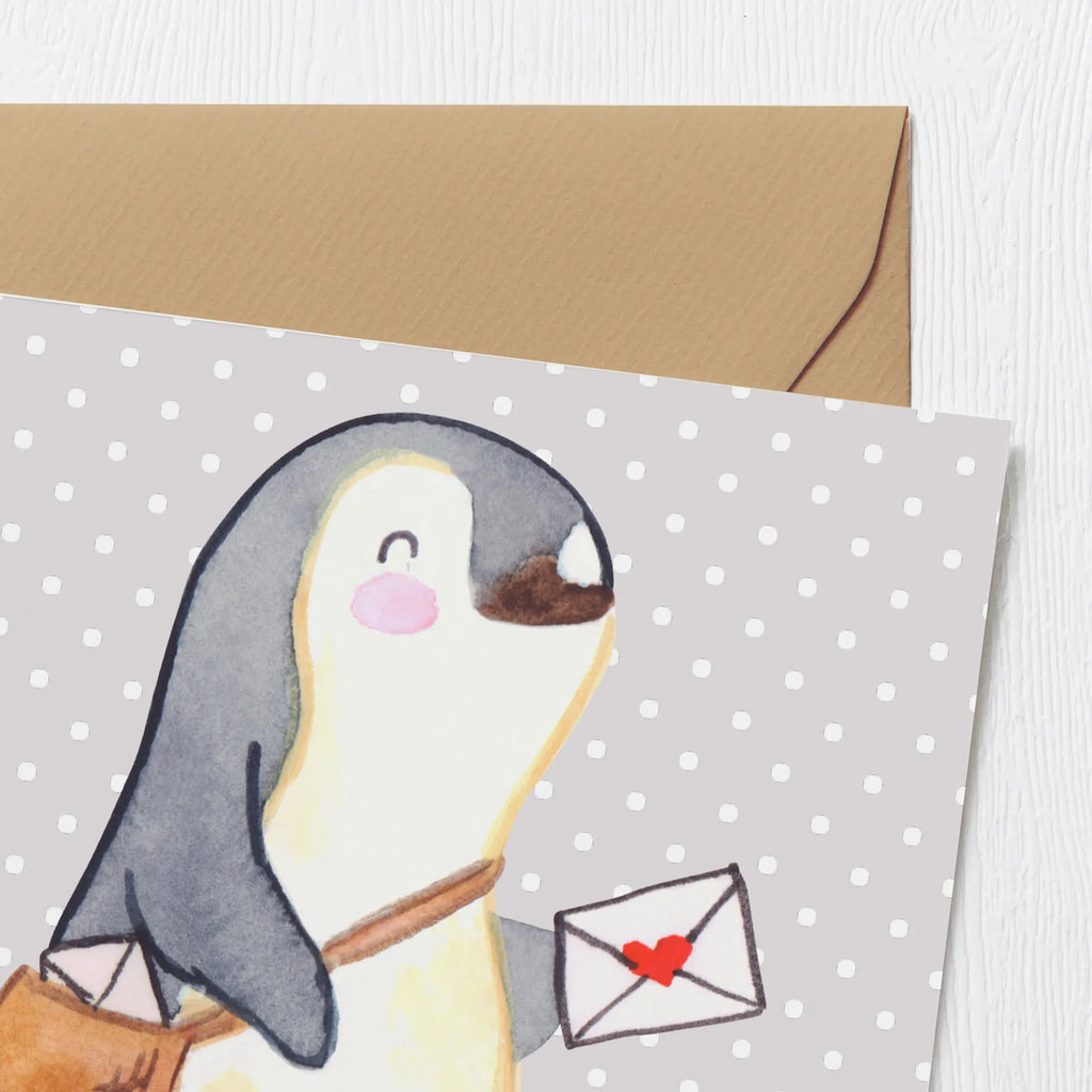 Deluxe Card postman Heart Karte, Grußkarte, Geburtstagskarte, Hochzeitskarte, Einladungskarte, Klappkarte, Glückwunschkarte, Hochwertige Klappkarte, Hochwertige Grußkarte, Beruf, Ausbildung, Jubiläum, Abschied, Rente, Kollege, Kollegin, Geschenk, Schenken, Arbeitskollege, Mitarbeiter, Firma, Danke, Dankeschön, Postbote, Briefzusteller, Briefträger, Postler