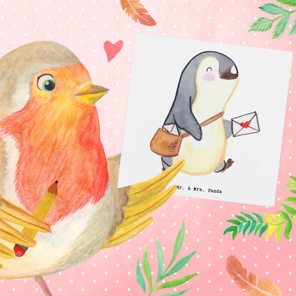 Deluxe Card postman Heart Karte, Grußkarte, Geburtstagskarte, Hochzeitskarte, Einladungskarte, Klappkarte, Glückwunschkarte, Hochwertige Klappkarte, Hochwertige Grußkarte, Beruf, Ausbildung, Jubiläum, Abschied, Rente, Kollege, Kollegin, Geschenk, Schenken, Arbeitskollege, Mitarbeiter, Firma, Danke, Dankeschön, Postbote, Briefzusteller, Briefträger, Postler