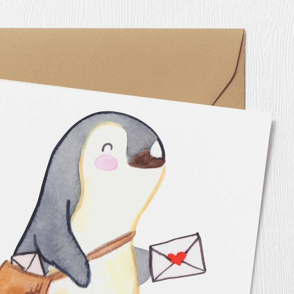 Deluxe Card postman Heart Karte, Grußkarte, Geburtstagskarte, Hochzeitskarte, Einladungskarte, Klappkarte, Glückwunschkarte, Hochwertige Klappkarte, Hochwertige Grußkarte, Beruf, Ausbildung, Jubiläum, Abschied, Rente, Kollege, Kollegin, Geschenk, Schenken, Arbeitskollege, Mitarbeiter, Firma, Danke, Dankeschön, Postbote, Briefzusteller, Briefträger, Postler
