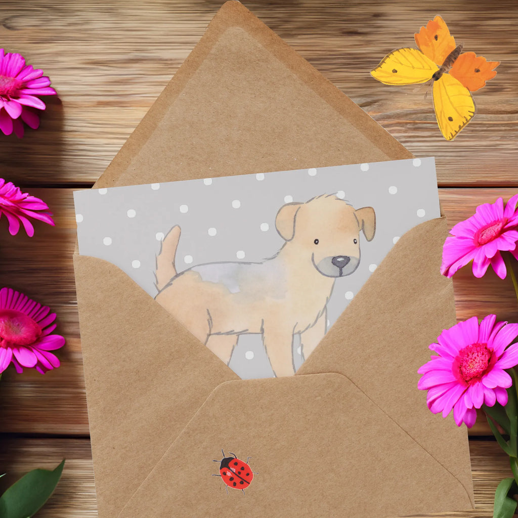 Personalized Deluxe Card Border Terrier Lifesaver Personalisierte Glückwunschkarte, Personalisierte Hochzeitskarte, Personalisierte Grußkarte, Personalisierte Geburtstagskarte, Grußkarte mit persönlichen Nachrichten, Grußkarte als Geldgeschenk, Personalisiertere Klappkarte, Grußkarte selbst gestalten, Personalisierte Karte, Grußkarten personalisiert, Grußkarte selber drucken, Grußkarte mit Namen, Personalisierte Einladungskarte, Hund, Hunderasse, Rassehund, Hundebesitzer, Geschenk, Tierfreund, Schenken, Welpe, Border Terrier