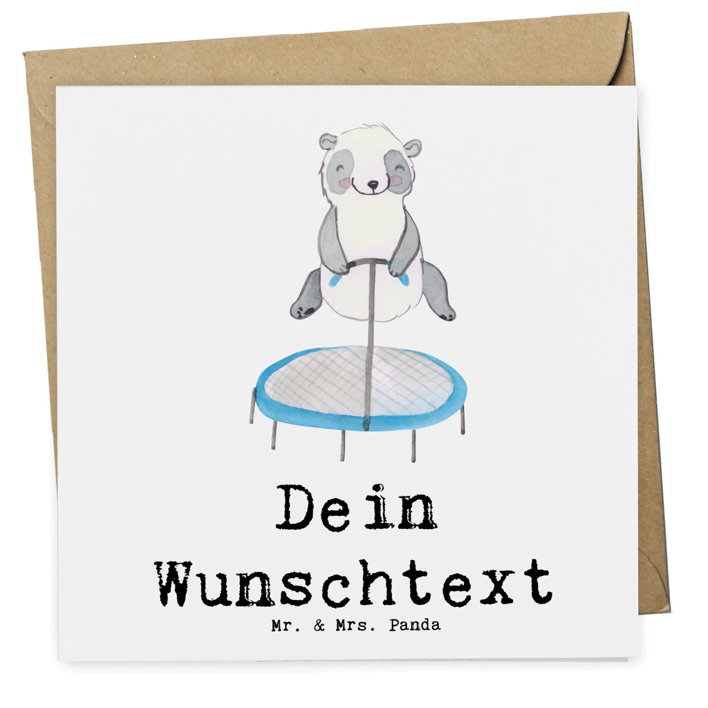 Personalized Deluxe Card panda trampoline jumping Grußkarte mit persönlichen Nachrichten, Grußkarte mit Namen, Grußkarten personalisiert, Personalisierte Einladungskarte, Grußkarte als Geldgeschenk, Grußkarte selbst gestalten, Personalisierte Grußkarte, Personalisierte Geburtstagskarte, Personalisierte Glückwunschkarte, Personalisierte Hochzeitskarte, Personalisierte Karte, Personalisiertere Klappkarte, Grußkarte selber drucken, Geschenk, Sport, Sportart, Hobby, Schenken, Danke, Dankeschön, Auszeichnung, Gewinn, Sportler, Fitnessstudio, Trampolin Springen, Trampolin springen, Trampolin Turnen