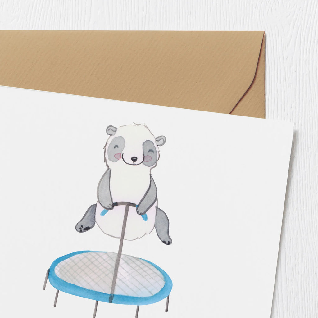 Personalized Deluxe Card panda trampoline jumping Grußkarte mit persönlichen Nachrichten, Grußkarte mit Namen, Grußkarten personalisiert, Personalisierte Einladungskarte, Grußkarte als Geldgeschenk, Grußkarte selbst gestalten, Personalisierte Grußkarte, Personalisierte Geburtstagskarte, Personalisierte Glückwunschkarte, Personalisierte Hochzeitskarte, Personalisierte Karte, Personalisiertere Klappkarte, Grußkarte selber drucken, Geschenk, Sport, Sportart, Hobby, Schenken, Danke, Dankeschön, Auszeichnung, Gewinn, Sportler, Fitnessstudio, Trampolin Springen, Trampolin springen, Trampolin Turnen