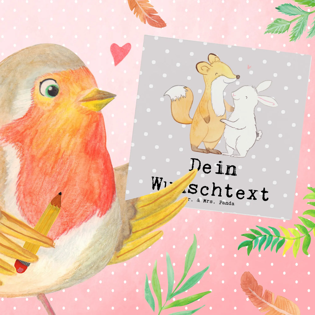 Personalized Deluxe Card fox rabbit meet friends Personalisierte Geburtstagskarte, Grußkarte mit Namen, Grußkarten personalisiert, Personalisiertere Klappkarte, Personalisierte Hochzeitskarte, Personalisierte Karte, Grußkarte als Geldgeschenk, Personalisierte Glückwunschkarte, Personalisierte Einladungskarte, Grußkarte selbst gestalten, Personalisierte Grußkarte, Grußkarte mit persönlichen Nachrichten, Grußkarte selber drucken, Geschenk, Sport, Sportart, Hobby, Schenken, Danke, Dankeschön, Auszeichnung, Gewinn, Sportler, Freunde treffen