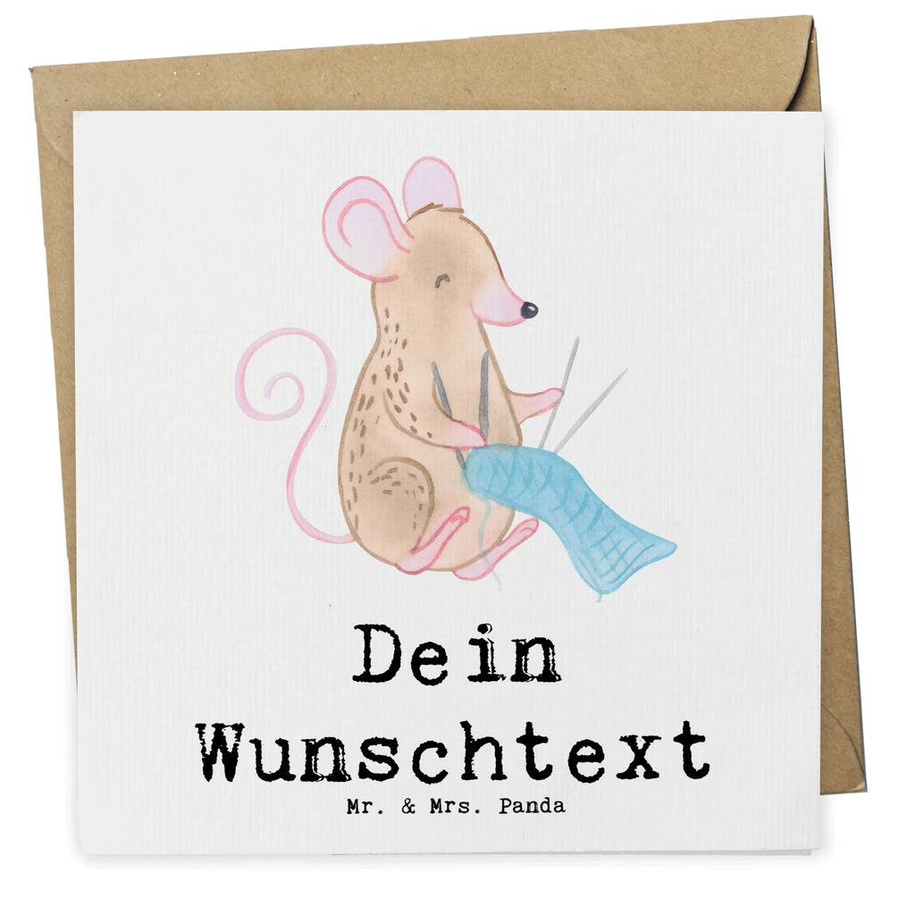 Personalized Deluxe Card Mouse Knit Personalisierte Geburtstagskarte, Grußkarte mit persönlichen Nachrichten, Grußkarte selber drucken, Grußkarte als Geldgeschenk, Personalisierte Grußkarte, Personalisierte Glückwunschkarte, Grußkarte mit Namen, Personalisierte Karte, Personalisiertere Klappkarte, Personalisierte Einladungskarte, Grußkarten personalisiert, Personalisierte Hochzeitskarte, Grußkarte selbst gestalten, Geschenk, Sport, Sportart, Hobby, Schenken, Danke, Dankeschön, Auszeichnung, Gewinn, Sportler, Stricken, DIY