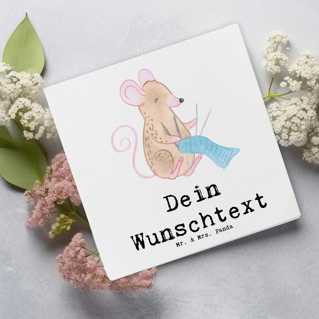 Personalized Deluxe Card Mouse Knit Personalisierte Geburtstagskarte, Grußkarte mit persönlichen Nachrichten, Grußkarte selber drucken, Grußkarte als Geldgeschenk, Personalisierte Grußkarte, Personalisierte Glückwunschkarte, Grußkarte mit Namen, Personalisierte Karte, Personalisiertere Klappkarte, Personalisierte Einladungskarte, Grußkarten personalisiert, Personalisierte Hochzeitskarte, Grußkarte selbst gestalten, Geschenk, Sport, Sportart, Hobby, Schenken, Danke, Dankeschön, Auszeichnung, Gewinn, Sportler, Stricken, DIY
