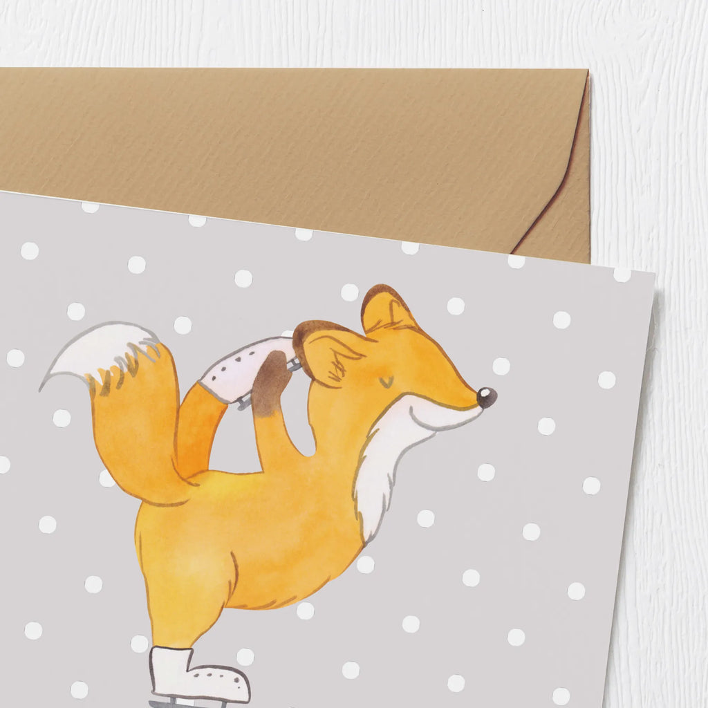 Personalized Deluxe Card Fox figure skater Personalisiertere Klappkarte, Grußkarte selbst gestalten, Personalisierte Hochzeitskarte, Grußkarte mit Namen, Personalisierte Einladungskarte, Personalisierte Glückwunschkarte, Personalisierte Geburtstagskarte, Grußkarte als Geldgeschenk, Personalisierte Grußkarte, Grußkarte selber drucken, Personalisierte Karte, Grußkarten personalisiert, Grußkarte mit persönlichen Nachrichten, Geschenk, Sport, Sportart, Hobby, Schenken, Danke, Dankeschön, Auszeichnung, Gewinn, Sportler, Eiskunstläufer, Eiskunstläuferin, Eiskunst