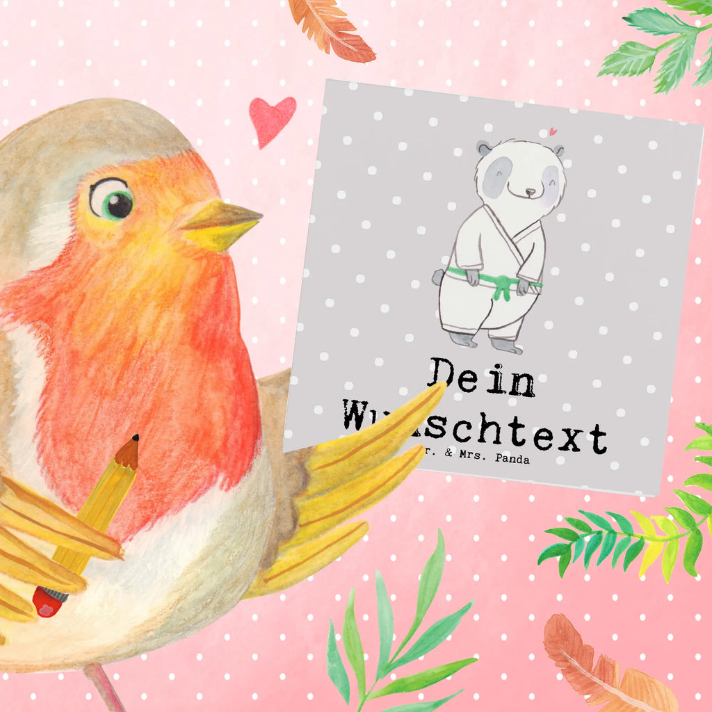 Personalized Deluxe Card panda Jiu Jitsu Personalisierte Hochzeitskarte, Grußkarte mit Namen, Personalisierte Grußkarte, Personalisierte Einladungskarte, Grußkarte selber drucken, Personalisierte Glückwunschkarte, Personalisiertere Klappkarte, Grußkarten personalisiert, Personalisierte Geburtstagskarte, Grußkarte selbst gestalten, Grußkarte mit persönlichen Nachrichten, Grußkarte als Geldgeschenk, Personalisierte Karte, Geschenk, Sport, Sportart, Hobby, Schenken, Danke, Dankeschön, Auszeichnung, Gewinn, Sportler, Jiu Jitsu, japanische Kampfkunst, Selbstverteidigung
