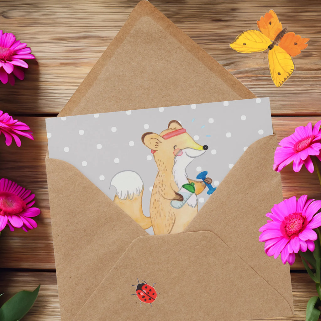 Personalisierte Deluxe Karte Fuchs Fitness Personalisierte Geburtstagskarte, Personalisierte Karte, Personalisierte Einladungskarte, Personalisierte Hochzeitskarte, Personalisiertere Klappkarte, Grußkarte selbst gestalten, Grußkarte als Geldgeschenk, Personalisierte Grußkarte, Grußkarte selber drucken, Grußkarte mit persönlichen Nachrichten, Grußkarten personalisiert, Personalisierte Glückwunschkarte, Grußkarte mit Namen, Geschenk, Sport, Sportart, Hobby, Schenken, Danke, Dankeschön, Auszeichnung, Gewinn, Sportler, Fitness, Kraftsport, Sport treiben, Sportclub, Fitnessstudio