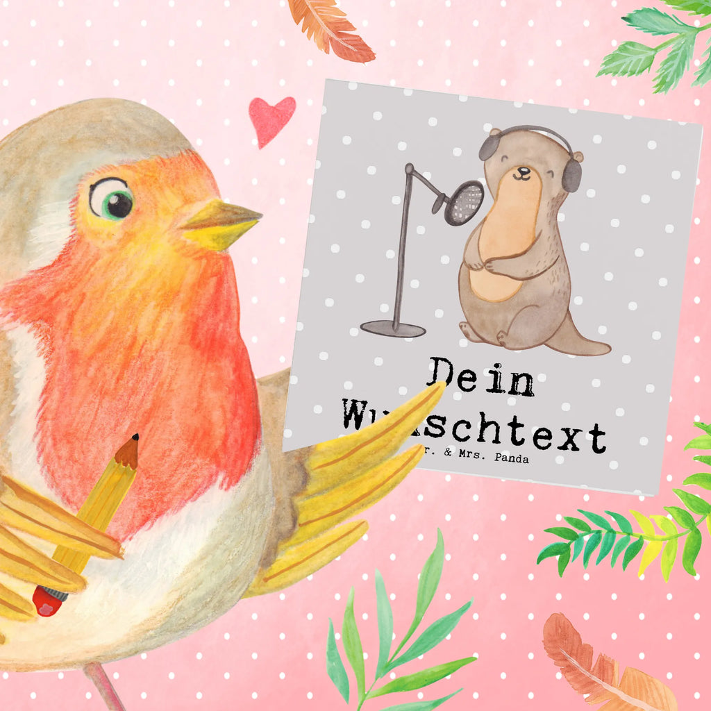 Personalisierte Deluxe Karte Otter Podcast aufnehmen Grußkarte selbst gestalten, Grußkarte als Geldgeschenk, Personalisierte Grußkarte, Grußkarten personalisiert, Grußkarte selber drucken, Personalisierte Glückwunschkarte, Grußkarte mit Namen, Grußkarte mit persönlichen Nachrichten, Personalisierte Karte, Personalisierte Geburtstagskarte, Personalisierte Hochzeitskarte, Personalisierte Einladungskarte, Personalisiertere Klappkarte, Geschenk, Sport, Sportart, Hobby, Schenken, Danke, Dankeschön, Auszeichnung, Gewinn, Sportler, Podcast produzieren, Podcasterin, Podcaster, Podcast aufnehmen