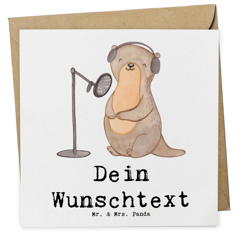 Personalisierte Deluxe Karte Otter Podcast aufnehmen Grußkarte selbst gestalten, Grußkarte als Geldgeschenk, Personalisierte Grußkarte, Grußkarten personalisiert, Grußkarte selber drucken, Personalisierte Glückwunschkarte, Grußkarte mit Namen, Grußkarte mit persönlichen Nachrichten, Personalisierte Karte, Personalisierte Geburtstagskarte, Personalisierte Hochzeitskarte, Personalisierte Einladungskarte, Personalisiertere Klappkarte, Geschenk, Sport, Sportart, Hobby, Schenken, Danke, Dankeschön, Auszeichnung, Gewinn, Sportler, Podcast produzieren, Podcasterin, Podcaster, Podcast aufnehmen