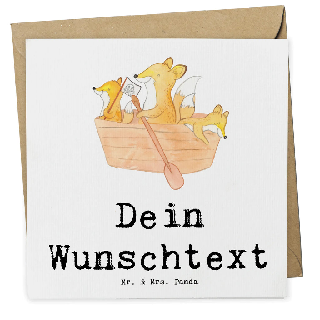 Personalized Deluxe Card Fox Canoeing Personalisierte Grußkarte, Personalisierte Einladungskarte, Grußkarte mit Namen, Grußkarte als Geldgeschenk, Personalisierte Hochzeitskarte, Grußkarte selber drucken, Personalisierte Geburtstagskarte, Personalisierte Glückwunschkarte, Personalisierte Karte, Grußkarten personalisiert, Grußkarte selbst gestalten, Grußkarte mit persönlichen Nachrichten, Personalisiertere Klappkarte, Geschenk, Sport, Sportart, Hobby, Schenken, Danke, Dankeschön, Auszeichnung, Gewinn, Sportler, Paddeltour, Kanu Schule, Kanuverleih, Kanutour, Kanu fahren