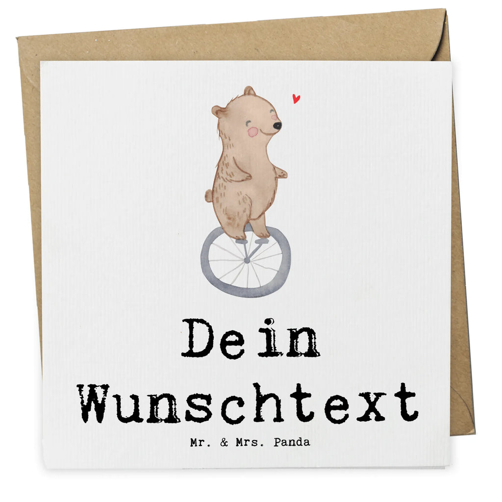 Personalized Deluxe Card bear ride a unicycle Personalisierte Grußkarte, Personalisierte Hochzeitskarte, Personalisiertere Klappkarte, Personalisierte Geburtstagskarte, Personalisierte Einladungskarte, Grußkarte als Geldgeschenk, Personalisierte Karte, Grußkarte selber drucken, Grußkarte mit persönlichen Nachrichten, Grußkarte selbst gestalten, Grußkarte mit Namen, Grußkarten personalisiert, Personalisierte Glückwunschkarte, Geschenk, Sport, Sportart, Hobby, Schenken, Danke, Dankeschön, Auszeichnung, Gewinn, Sportler, Einrad fahren