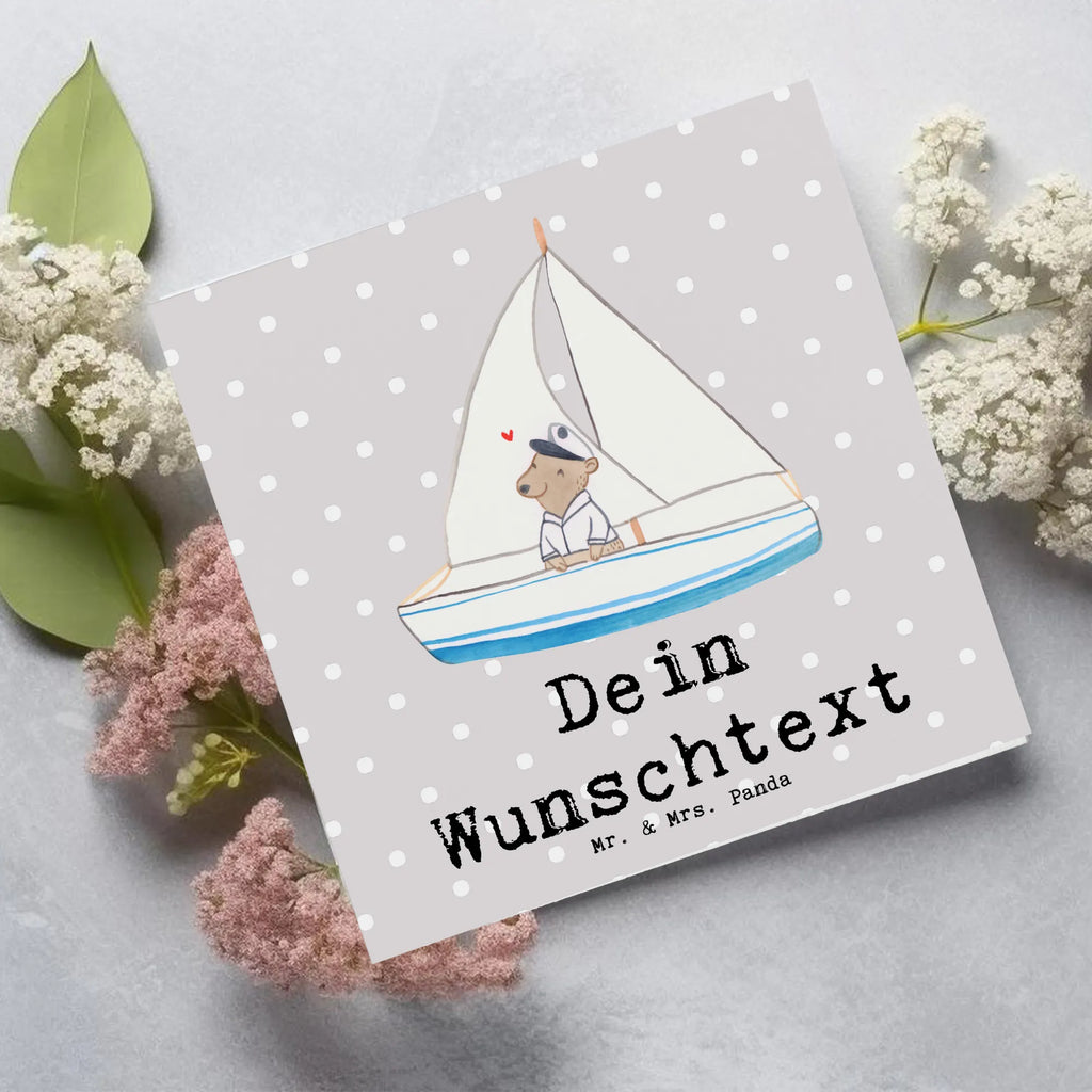 Personalized Deluxe Card bear Sail Personalisierte Hochzeitskarte, Grußkarte als Geldgeschenk, Grußkarte mit persönlichen Nachrichten, Personalisiertere Klappkarte, Grußkarte selbst gestalten, Grußkarten personalisiert, Personalisierte Karte, Personalisierte Geburtstagskarte, Grußkarte selber drucken, Personalisierte Einladungskarte, Personalisierte Grußkarte, Grußkarte mit Namen, Personalisierte Glückwunschkarte, Geschenk, Sport, Sportart, Hobby, Schenken, Danke, Dankeschön, Auszeichnung, Gewinn, Sportler, Yachtclub, Segelschule, segeln, Segelboot, Segeltörn