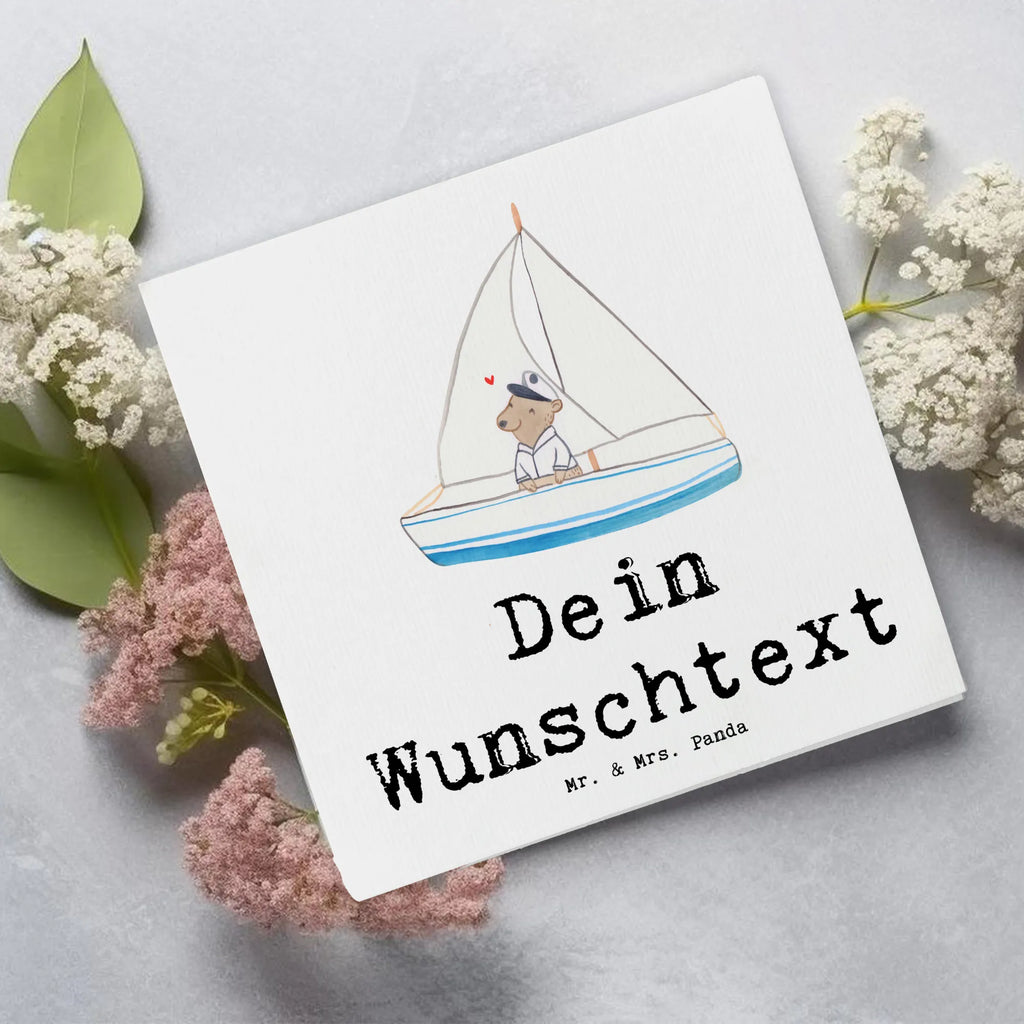 Personalized Deluxe Card bear Sail Personalisierte Hochzeitskarte, Grußkarte als Geldgeschenk, Grußkarte mit persönlichen Nachrichten, Personalisiertere Klappkarte, Grußkarte selbst gestalten, Grußkarten personalisiert, Personalisierte Karte, Personalisierte Geburtstagskarte, Grußkarte selber drucken, Personalisierte Einladungskarte, Personalisierte Grußkarte, Grußkarte mit Namen, Personalisierte Glückwunschkarte, Geschenk, Sport, Sportart, Hobby, Schenken, Danke, Dankeschön, Auszeichnung, Gewinn, Sportler, Yachtclub, Segelschule, segeln, Segelboot, Segeltörn