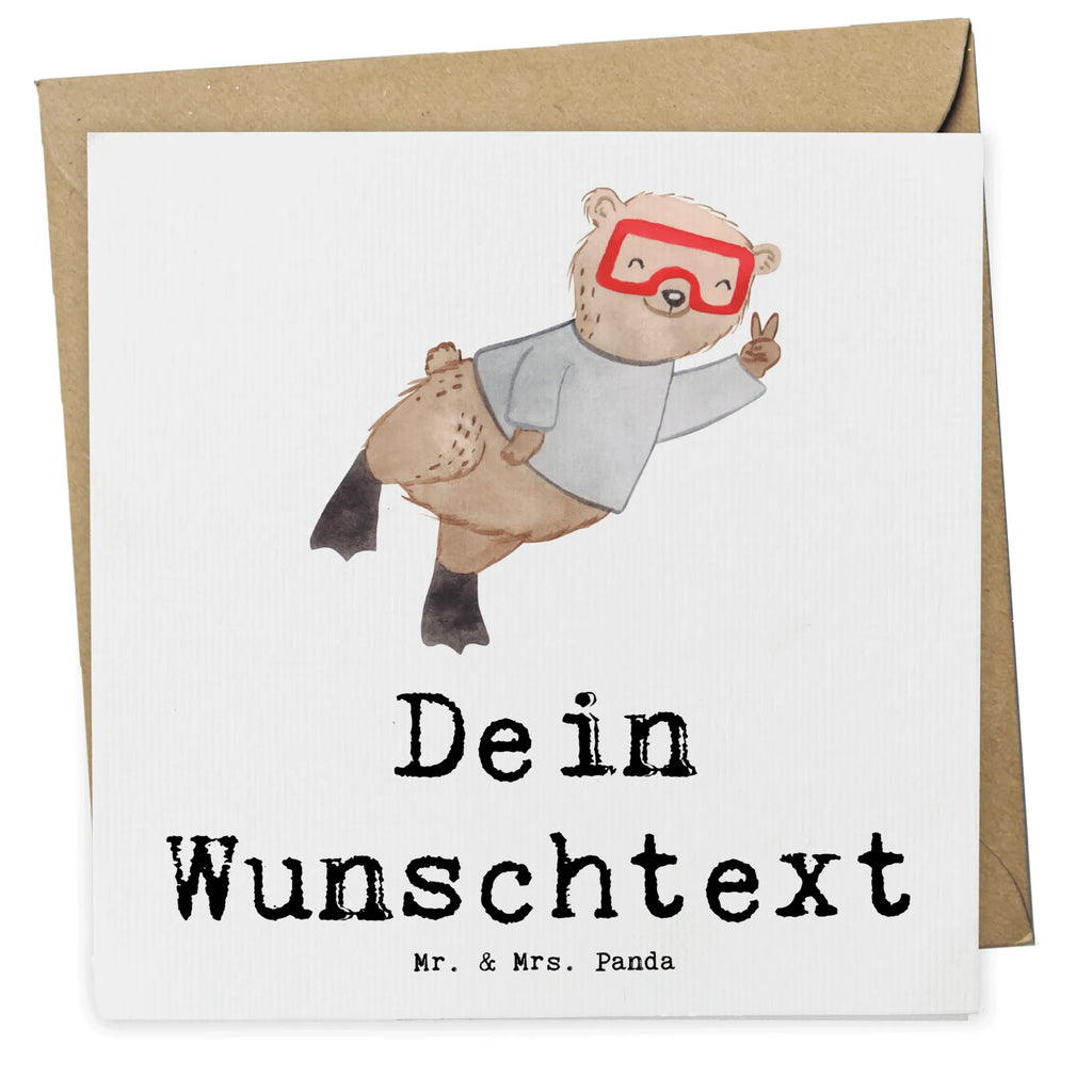Personalized Deluxe Card bear Dive Personalisierte Karte, Grußkarte mit Namen, Personalisierte Einladungskarte, Grußkarte als Geldgeschenk, Personalisierte Grußkarte, Personalisierte Glückwunschkarte, Grußkarte selber drucken, Grußkarte mit persönlichen Nachrichten, Personalisierte Geburtstagskarte, Personalisiertere Klappkarte, Grußkarten personalisiert, Grußkarte selbst gestalten, Personalisierte Hochzeitskarte, Geschenk, Sport, Sportart, Hobby, Schenken, Danke, Dankeschön, Auszeichnung, Gewinn, Sportler, Dive, schnorcheln, Tauchen, Diving, Tauchschule, Tauchgang