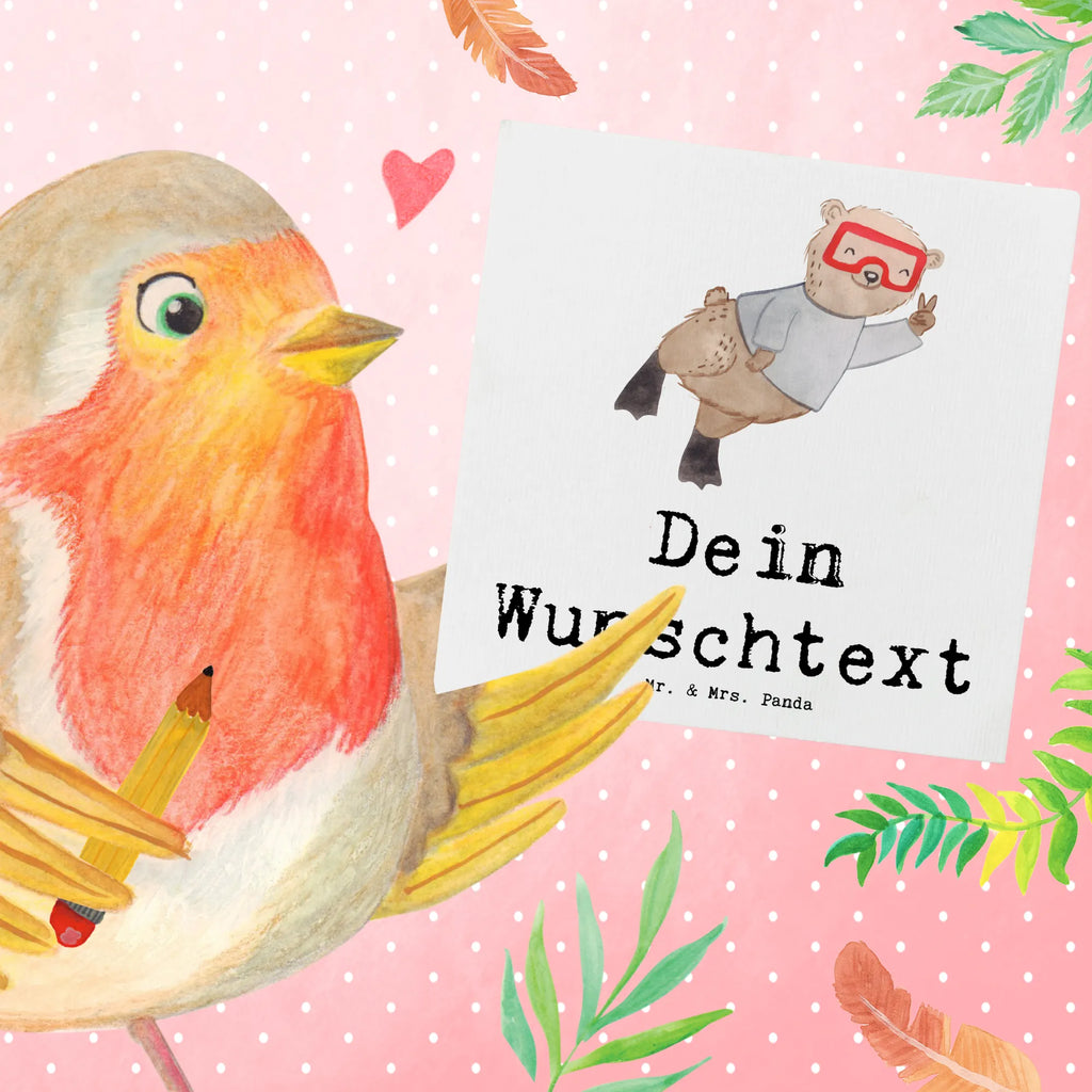Personalized Deluxe Card bear Dive Personalisierte Karte, Grußkarte mit Namen, Personalisierte Einladungskarte, Grußkarte als Geldgeschenk, Personalisierte Grußkarte, Personalisierte Glückwunschkarte, Grußkarte selber drucken, Grußkarte mit persönlichen Nachrichten, Personalisierte Geburtstagskarte, Personalisiertere Klappkarte, Grußkarten personalisiert, Grußkarte selbst gestalten, Personalisierte Hochzeitskarte, Geschenk, Sport, Sportart, Hobby, Schenken, Danke, Dankeschön, Auszeichnung, Gewinn, Sportler, Dive, schnorcheln, Tauchen, Diving, Tauchschule, Tauchgang