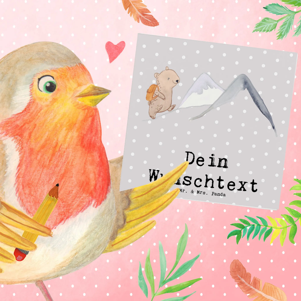 Personalized Deluxe Card bear Rockclimbing Personalisierte Einladungskarte, Grußkarten personalisiert, Personalisiertere Klappkarte, Personalisierte Grußkarte, Grußkarte mit persönlichen Nachrichten, Grußkarte selber drucken, Personalisierte Karte, Grußkarte selbst gestalten, Personalisierte Glückwunschkarte, Personalisierte Hochzeitskarte, Grußkarte als Geldgeschenk, Personalisierte Geburtstagskarte, Grußkarte mit Namen, Geschenk, Sport, Sportart, Hobby, Schenken, Danke, Dankeschön, Auszeichnung, Gewinn, Sportler, Alpinismus, Bergsteigen, wandern, Alpinwandern, Bergsport, Trekking