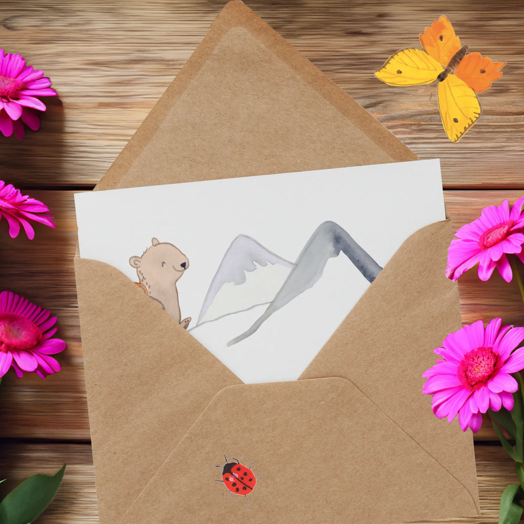 Personalized Deluxe Card bear Rockclimbing Personalisierte Einladungskarte, Grußkarten personalisiert, Personalisiertere Klappkarte, Personalisierte Grußkarte, Grußkarte mit persönlichen Nachrichten, Grußkarte selber drucken, Personalisierte Karte, Grußkarte selbst gestalten, Personalisierte Glückwunschkarte, Personalisierte Hochzeitskarte, Grußkarte als Geldgeschenk, Personalisierte Geburtstagskarte, Grußkarte mit Namen, Geschenk, Sport, Sportart, Hobby, Schenken, Danke, Dankeschön, Auszeichnung, Gewinn, Sportler, Alpinismus, Bergsteigen, wandern, Alpinwandern, Bergsport, Trekking