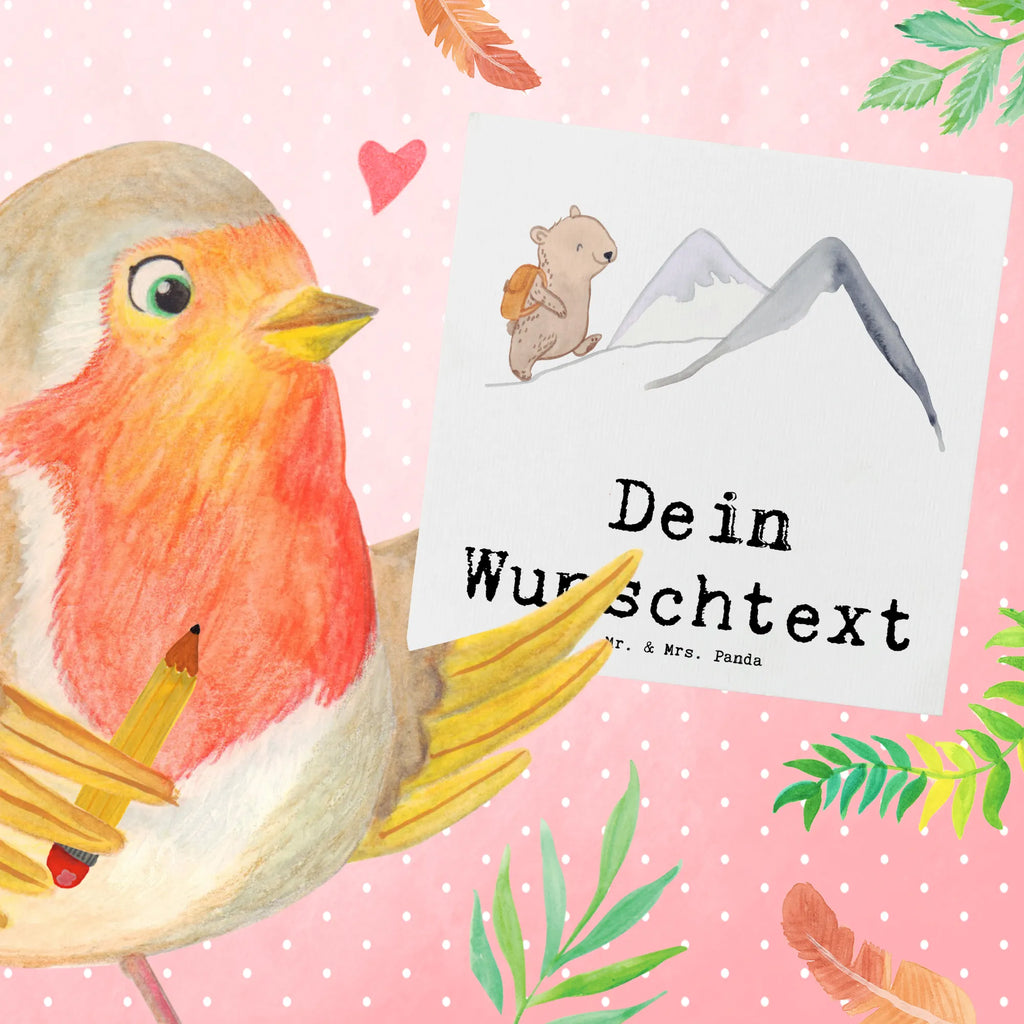 Personalized Deluxe Card bear Rockclimbing Personalisierte Einladungskarte, Grußkarten personalisiert, Personalisiertere Klappkarte, Personalisierte Grußkarte, Grußkarte mit persönlichen Nachrichten, Grußkarte selber drucken, Personalisierte Karte, Grußkarte selbst gestalten, Personalisierte Glückwunschkarte, Personalisierte Hochzeitskarte, Grußkarte als Geldgeschenk, Personalisierte Geburtstagskarte, Grußkarte mit Namen, Geschenk, Sport, Sportart, Hobby, Schenken, Danke, Dankeschön, Auszeichnung, Gewinn, Sportler, Alpinismus, Bergsteigen, wandern, Alpinwandern, Bergsport, Trekking