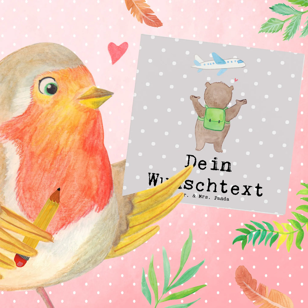 Personalized Deluxe Card bear Travel Grußkarte als Geldgeschenk, Personalisierte Karte, Grußkarte mit persönlichen Nachrichten, Grußkarte mit Namen, Grußkarten personalisiert, Personalisierte Glückwunschkarte, Personalisierte Geburtstagskarte, Personalisiertere Klappkarte, Personalisierte Einladungskarte, Grußkarte selbst gestalten, Personalisierte Hochzeitskarte, Personalisierte Grußkarte, Grußkarte selber drucken, Geschenk, Sport, Sportart, Hobby, Schenken, Danke, Dankeschön, Auszeichnung, Gewinn, Sportler, Urlaub, Auslandsjahr, Schüleraustausch, Reisegruppe, Reiseveranstalter, Weltreise, Reisebüro, Urlaube, Reisen, Austauschjahr