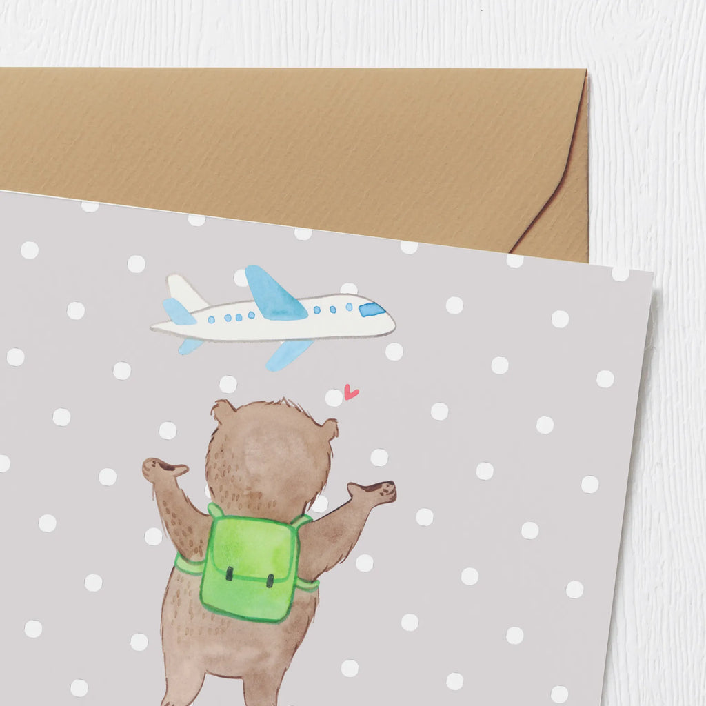 Personalized Deluxe Card bear Travel Grußkarte als Geldgeschenk, Personalisierte Karte, Grußkarte mit persönlichen Nachrichten, Grußkarte mit Namen, Grußkarten personalisiert, Personalisierte Glückwunschkarte, Personalisierte Geburtstagskarte, Personalisiertere Klappkarte, Personalisierte Einladungskarte, Grußkarte selbst gestalten, Personalisierte Hochzeitskarte, Personalisierte Grußkarte, Grußkarte selber drucken, Geschenk, Sport, Sportart, Hobby, Schenken, Danke, Dankeschön, Auszeichnung, Gewinn, Sportler, Urlaub, Auslandsjahr, Schüleraustausch, Reisegruppe, Reiseveranstalter, Weltreise, Reisebüro, Urlaube, Reisen, Austauschjahr