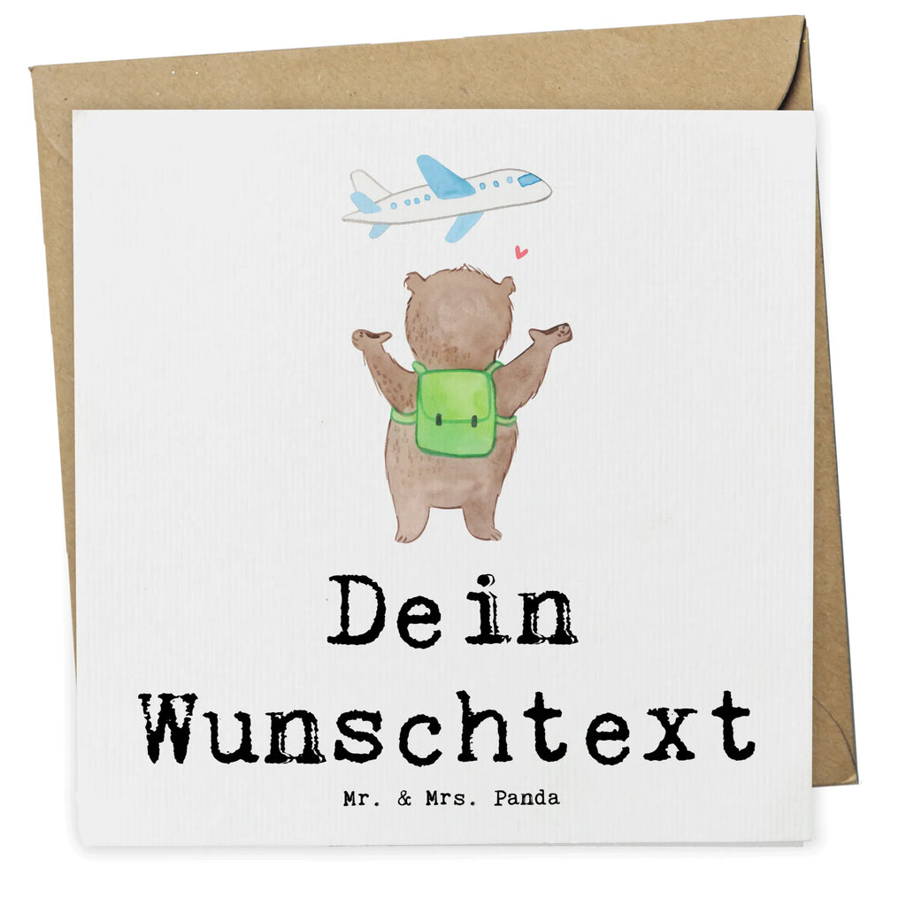Personalized Deluxe Card bear Travel Grußkarte als Geldgeschenk, Personalisierte Karte, Grußkarte mit persönlichen Nachrichten, Grußkarte mit Namen, Grußkarten personalisiert, Personalisierte Glückwunschkarte, Personalisierte Geburtstagskarte, Personalisiertere Klappkarte, Personalisierte Einladungskarte, Grußkarte selbst gestalten, Personalisierte Hochzeitskarte, Personalisierte Grußkarte, Grußkarte selber drucken, Geschenk, Sport, Sportart, Hobby, Schenken, Danke, Dankeschön, Auszeichnung, Gewinn, Sportler, Urlaub, Auslandsjahr, Schüleraustausch, Reisegruppe, Reiseveranstalter, Weltreise, Reisebüro, Urlaube, Reisen, Austauschjahr