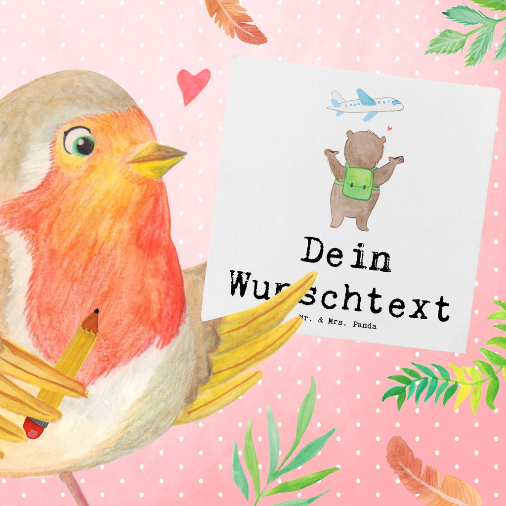 Personalized Deluxe Card bear Travel Grußkarte als Geldgeschenk, Personalisierte Karte, Grußkarte mit persönlichen Nachrichten, Grußkarte mit Namen, Grußkarten personalisiert, Personalisierte Glückwunschkarte, Personalisierte Geburtstagskarte, Personalisiertere Klappkarte, Personalisierte Einladungskarte, Grußkarte selbst gestalten, Personalisierte Hochzeitskarte, Personalisierte Grußkarte, Grußkarte selber drucken, Geschenk, Sport, Sportart, Hobby, Schenken, Danke, Dankeschön, Auszeichnung, Gewinn, Sportler, Urlaub, Auslandsjahr, Schüleraustausch, Reisegruppe, Reiseveranstalter, Weltreise, Reisebüro, Urlaube, Reisen, Austauschjahr