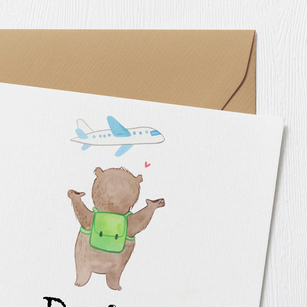 Personalized Deluxe Card bear Travel Grußkarte als Geldgeschenk, Personalisierte Karte, Grußkarte mit persönlichen Nachrichten, Grußkarte mit Namen, Grußkarten personalisiert, Personalisierte Glückwunschkarte, Personalisierte Geburtstagskarte, Personalisiertere Klappkarte, Personalisierte Einladungskarte, Grußkarte selbst gestalten, Personalisierte Hochzeitskarte, Personalisierte Grußkarte, Grußkarte selber drucken, Geschenk, Sport, Sportart, Hobby, Schenken, Danke, Dankeschön, Auszeichnung, Gewinn, Sportler, Urlaub, Auslandsjahr, Schüleraustausch, Reisegruppe, Reiseveranstalter, Weltreise, Reisebüro, Urlaube, Reisen, Austauschjahr
