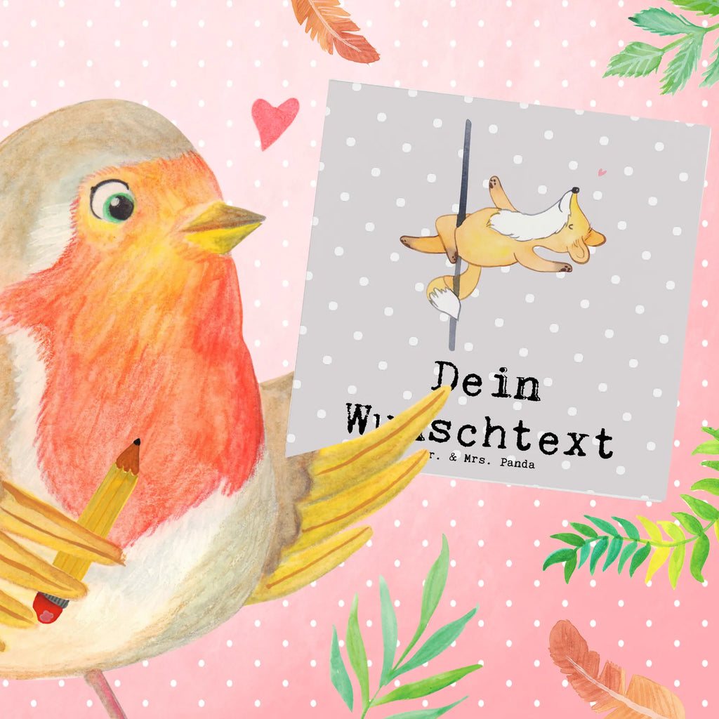 Personalized Deluxe Card Fox Pole Dance Personalisierte Hochzeitskarte, Grußkarte mit Namen, Personalisierte Grußkarte, Grußkarte mit persönlichen Nachrichten, Grußkarte als Geldgeschenk, Personalisierte Glückwunschkarte, Personalisierte Geburtstagskarte, Grußkarten personalisiert, Personalisiertere Klappkarte, Personalisierte Einladungskarte, Grußkarte selbst gestalten, Personalisierte Karte, Grußkarte selber drucken, Geschenk, Sport, Sportart, Hobby, Schenken, Danke, Dankeschön, Auszeichnung, Gewinn, Sportler, Pole Dance, Tanz, Tanzen