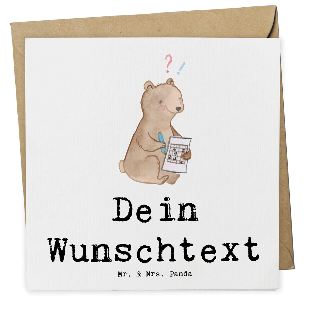 Personalized Deluxe Card bear solve riddles Grußkarte mit persönlichen Nachrichten, Personalisierte Einladungskarte, Personalisierte Geburtstagskarte, Personalisierte Grußkarte, Personalisierte Hochzeitskarte, Grußkarten personalisiert, Grußkarte selber drucken, Personalisierte Glückwunschkarte, Personalisierte Karte, Personalisiertere Klappkarte, Grußkarte mit Namen, Grußkarte als Geldgeschenk, Grußkarte selbst gestalten, Geschenk, Sport, Sportart, Hobby, Schenken, Danke, Dankeschön, Auszeichnung, Gewinn, Sportler, Knobeln, Rätsel lösen, Kreuzworträtsel lösen, Gedächtnissport, Gedächtnistraining